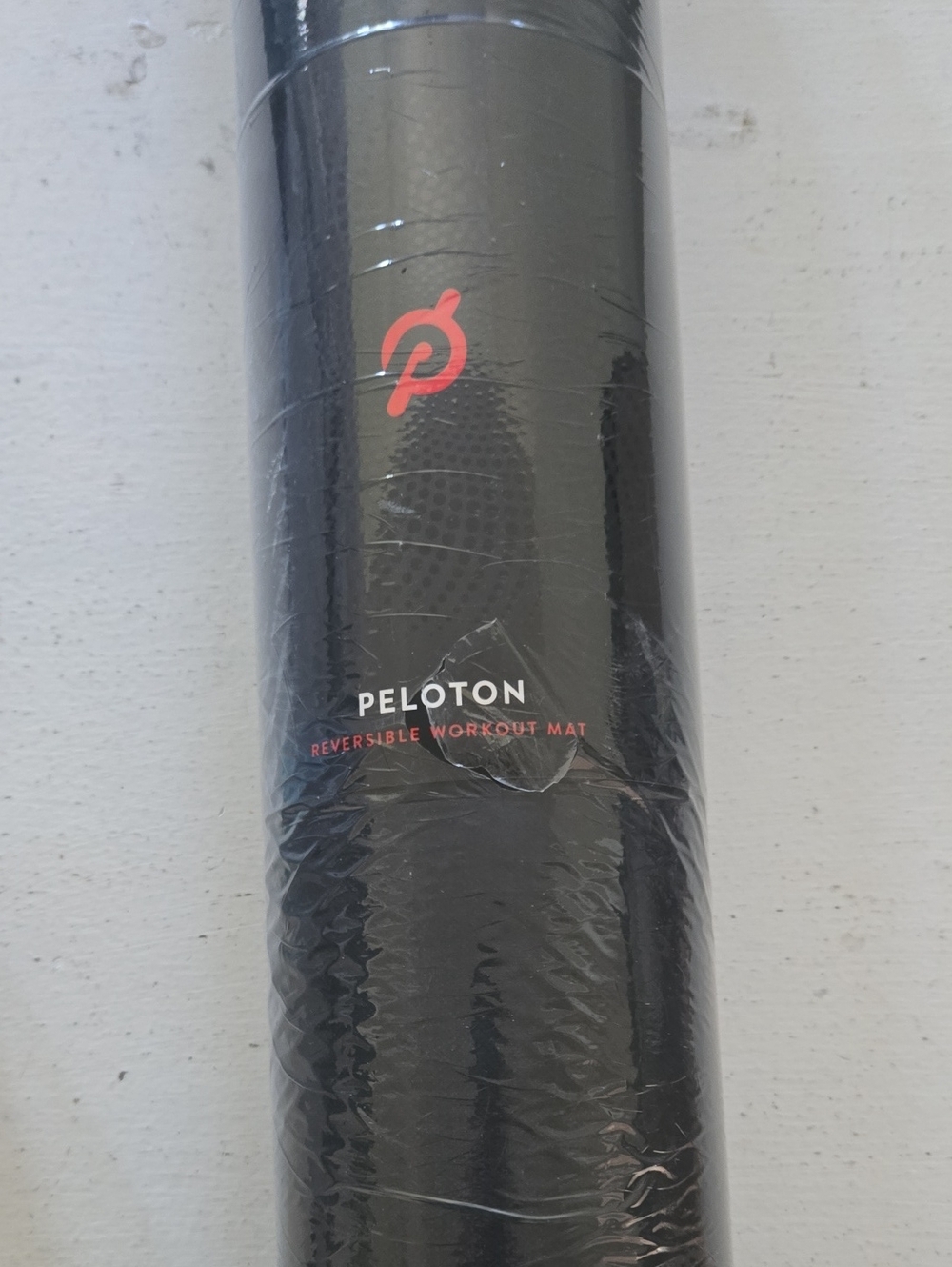 Peloton Black reversible Workout Mat heavy duty with RED Logo
